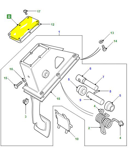 COVER PLATE CLUTCH PEDAL          272713