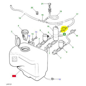 WASHER NON RETURN VALVE FRONT 5MM Discovery 1 - 1989 to 1999. PRC6857
