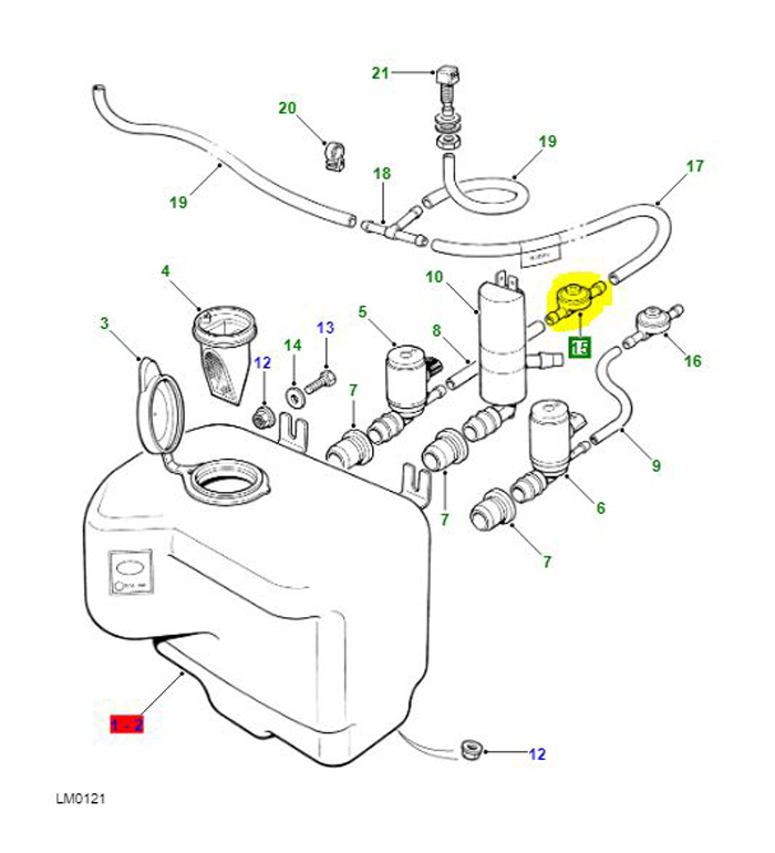 WASHER NON RETURN VALVE FRONT 5MM  Discovery 1 – 1989 to 1999 PRC6857