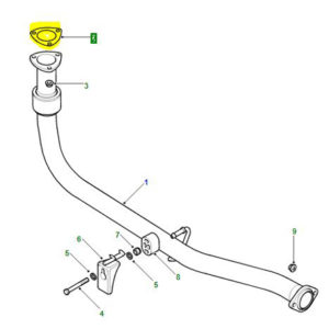 GASKET EXHAUST DOWN PIPE TD5 DEFENDER ESR3737