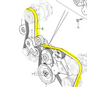 DRIVE BELT DEFENDER PUMA WITH MANUAL AIR CONDITIONING PQS500600