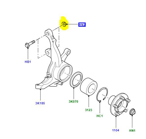 NUT M16 LOCKING FRONT KNUCKLE G-CAT  KYH000051