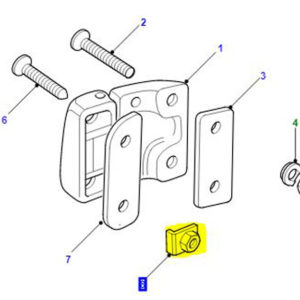 NUT CAPTIVE DOOR HINGE TO BULKHEAD MRC2178