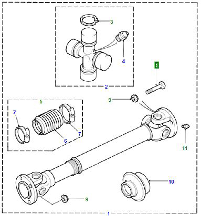 BOLT PROPSHAFT DIFF END 3/8-UNF          509045P