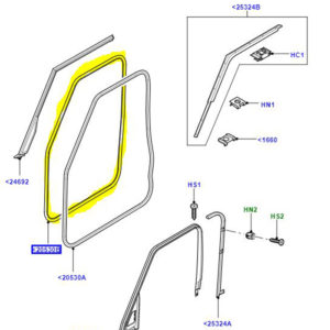 DOOR SEAL FRONT SECONDARY RR G-CAT CFE000223
