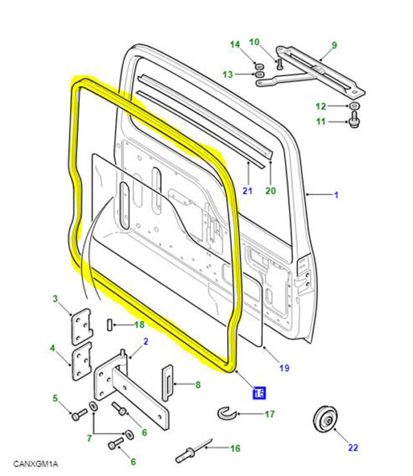 DOOR SEAL REAR END DOOR DISCO CKE101000