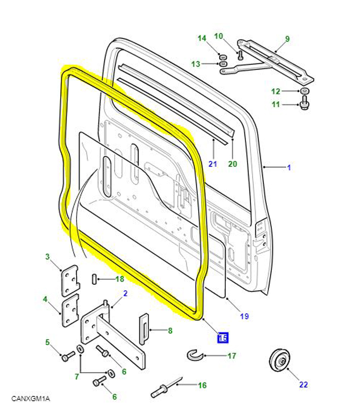 DOOR SEAL REAR END DOOR DISCO           CKE101000