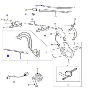 CABLE WINDOW WIPERS LATE DEF DLE000010G