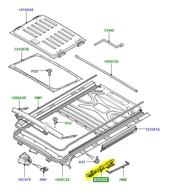 SUNROOF GUIDE G CAT 2002> EXM000010