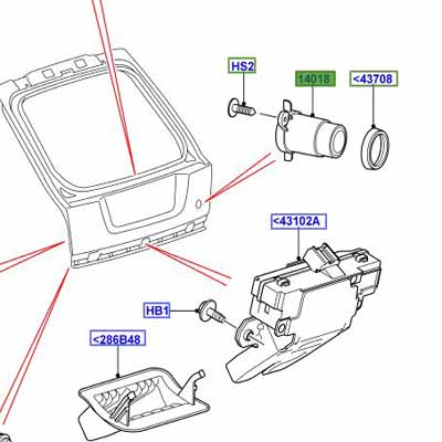 BUTTON TAILGATE PUSH RR G-CAT SPORT                   FQY500020