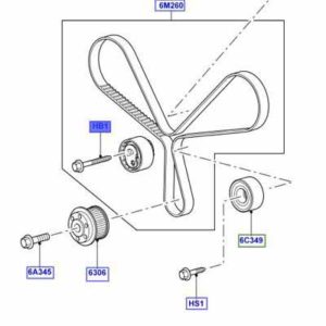 BOLT M8 X 75MM TIMING GEAR LR006027