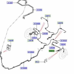 METAL BRAKE PIPE LEFT HAND REAR LR021678