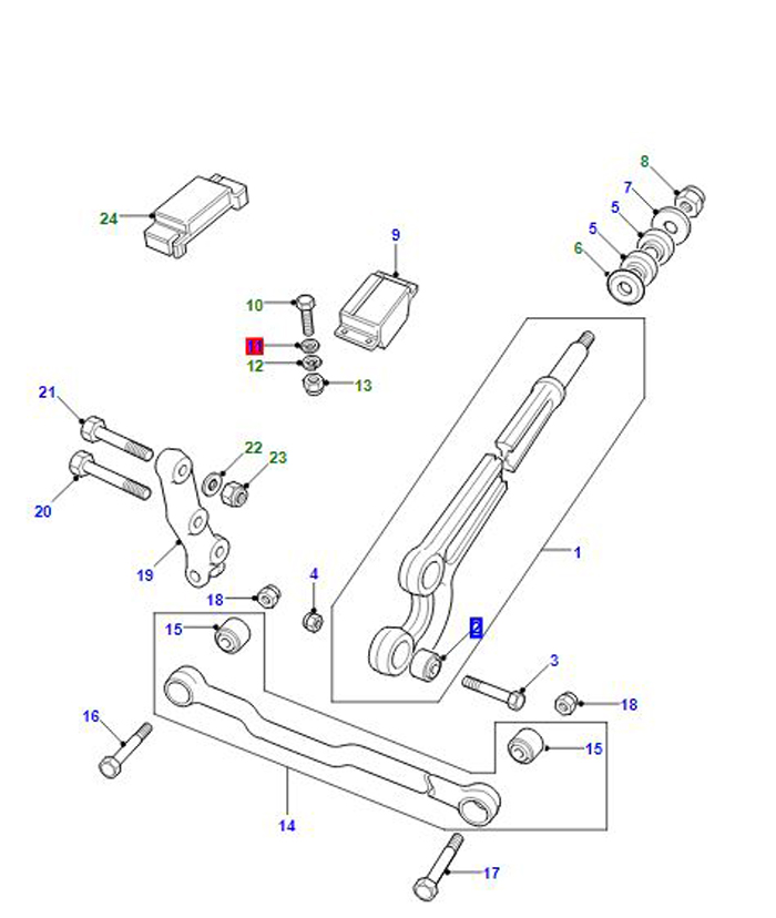 BUSH FRONT RADIUS ARM AXLE END NTC6781G