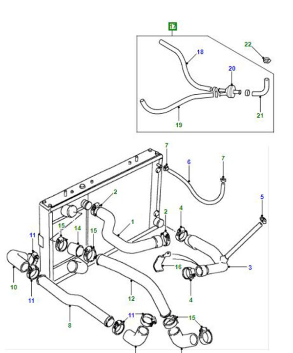 HOSE BLEED HOSE & VALVE 300TDI GENUINE PCH117840G