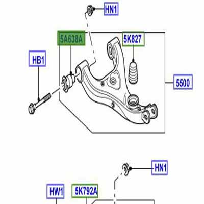 REAR UPPER SUSPENSION  ARM BUSH        RGX000080