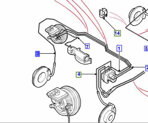 BRAKE PIPE MODULATOR>HOSE RHF DIS11             SGB000080