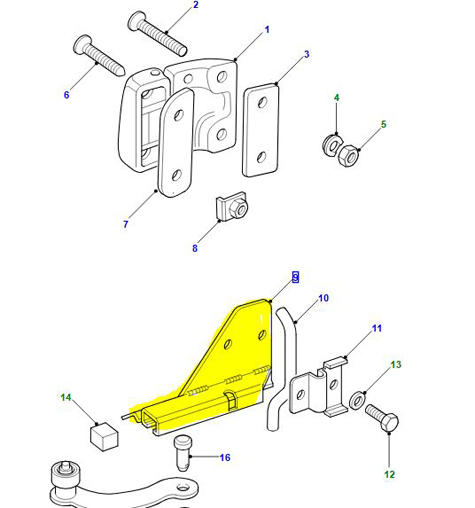 DOOR CHECK STRAP BRACKET R/H DEF             MWC5018