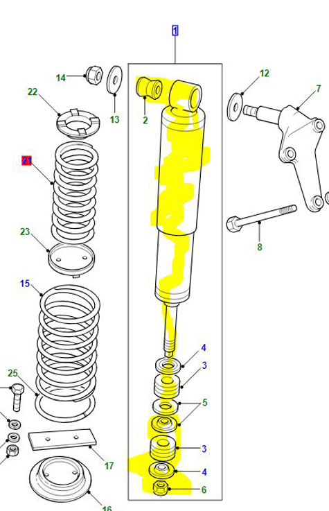 DAMPER REAR DEF 110 XA- REPLACEMENT           RPM100080G