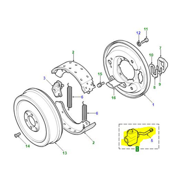 Expander assembly transfer box brake shoe AEU2734