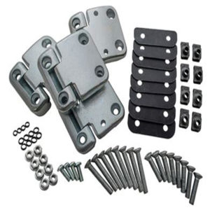DOOR HINGE SET FRONT WITH STAINLESS STEEL BOLTS DEF LATE TYPE DA1070SS