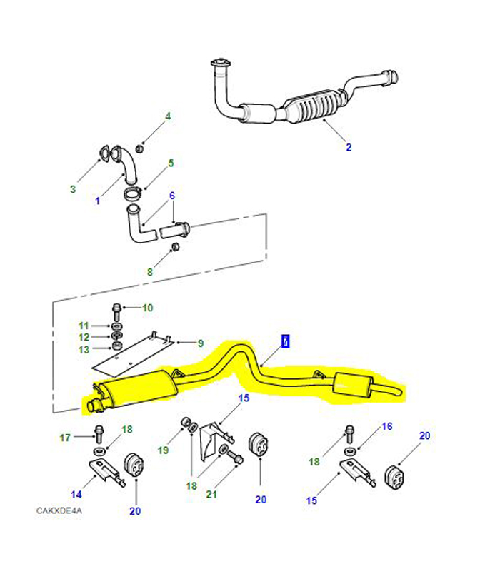 CENTRE BOX AND TAIL PIPE ASSEMBLY  ESR2391