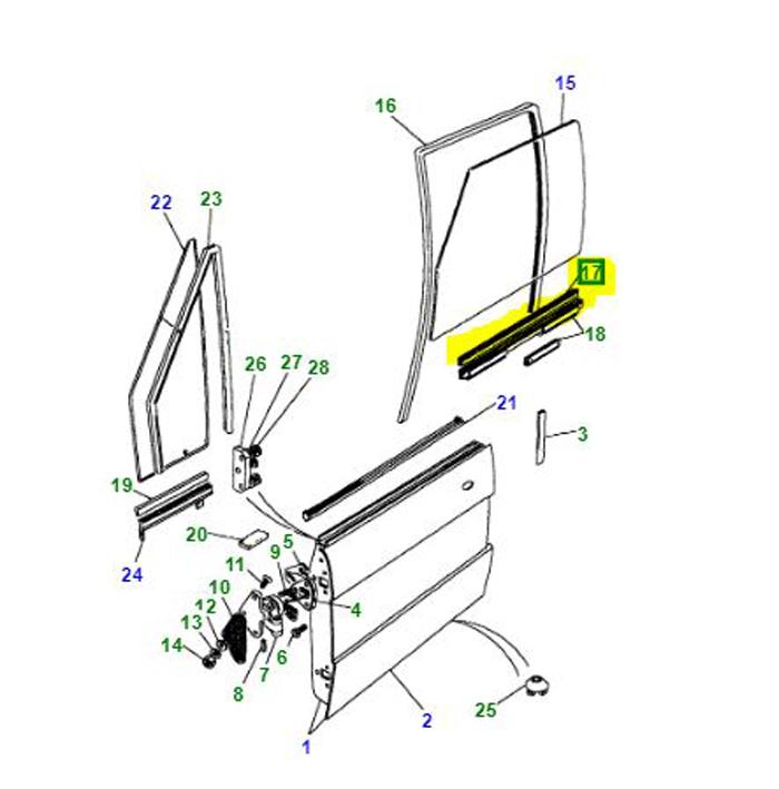 WINDOW LIFT CHAN SEALS REAR RRC/DIS,         ALR6541