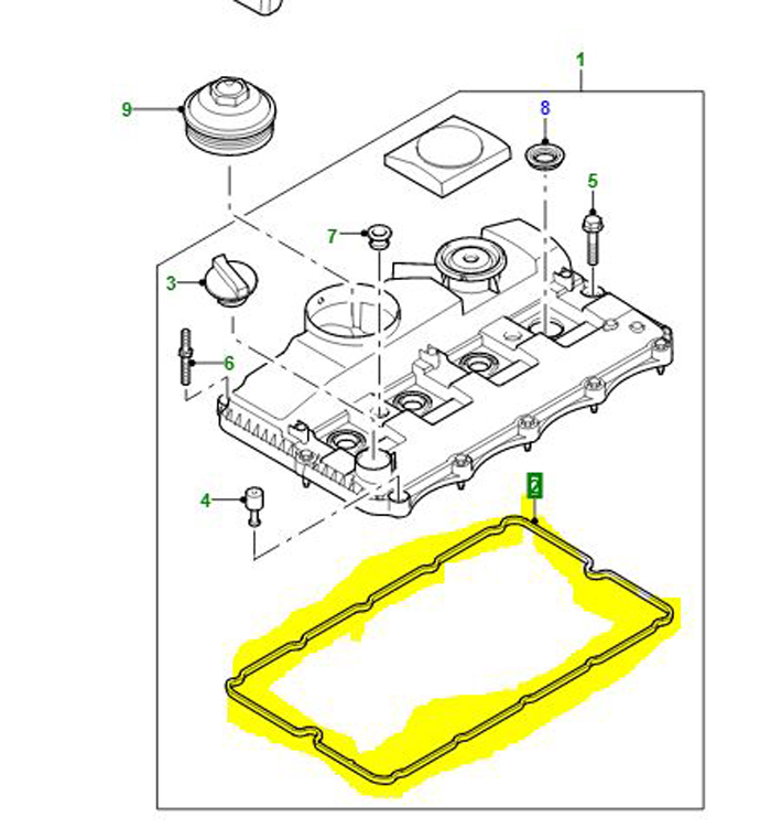 VALVE COVER GASKET 2.4L PUMA  LR004440