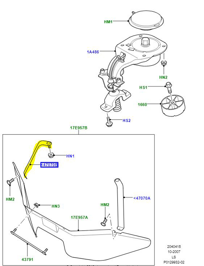 BRACKET SPARE WHEEL CARRIER RIGHT HAND RRY500150