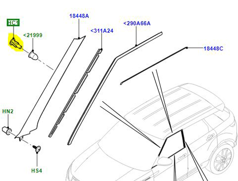 PLASTIC TRIM CLIP EVOQUE	LR033144