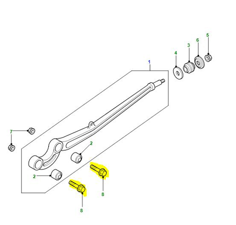 BOLT M12 X 100MM FRT RADIUS ARM NRR	ANR1191