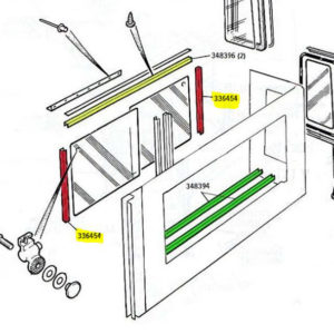 WINDOW FRAME REAR CHANNEL S11/111 336454