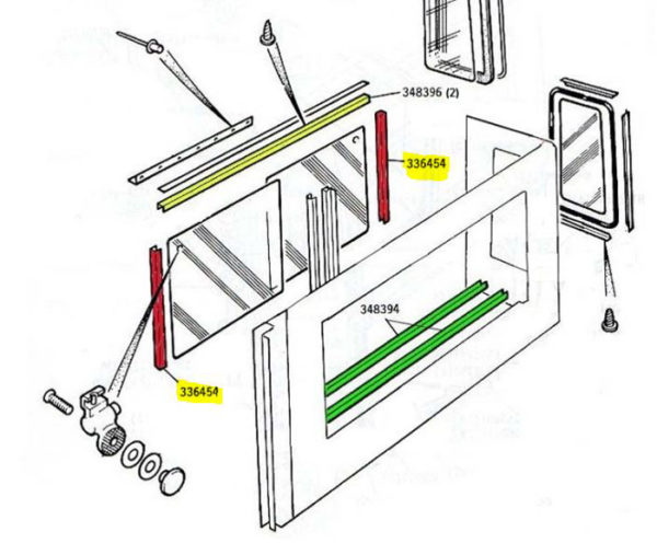 WINDOW FRAME REAR CHANNEL S11/111 336454