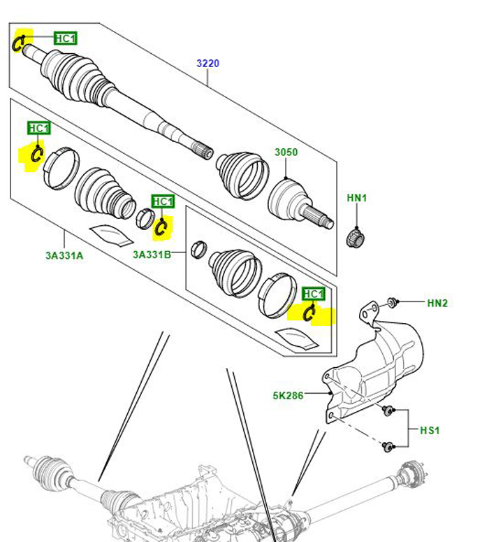 CIRCLIP – DRIVESHAFT G-CAT	 TKE000040