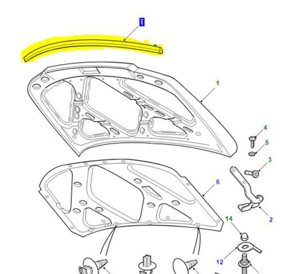 BONNET SEAL FRONT F/L CJE500040