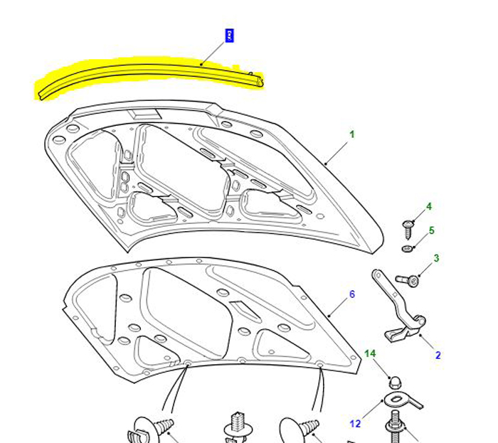 BONNET SEAL FRONT F/L	CJE500040