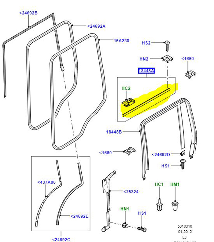 DOOR FINISHER LHR TOP G-CAT        	DDE500030PMD