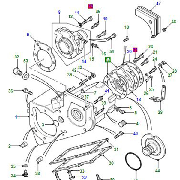 LT230 TRANSFER BOX BACK PLATE GASKET	      FRC5413