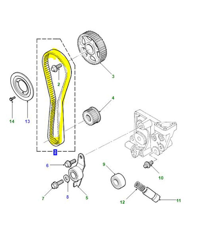 TIMING BELT 114 TEETH DIESEL FREELANDER 1	    LHN100610