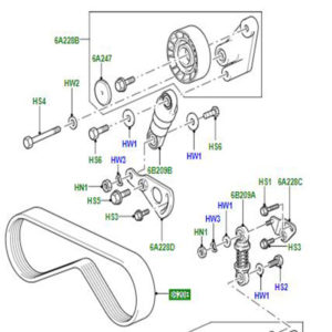 V-BELT 4.4L V8 PETROL G-CAT GEN PQS000220