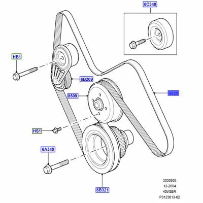 V-BELT 4.0 PETROL V6 DISCO3 DISCO4           PQS500081