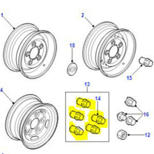 WHEEL NUT ALLOY   NRC7415