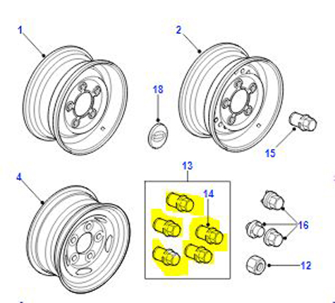 WHEEL NUT ALLOY   NRC7415