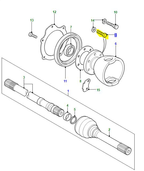 BOLT DOUBLE HEX 	   UYG500050