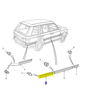 RUBBING STRIP (-)CHROME RHR DOOR NRR AWR1076