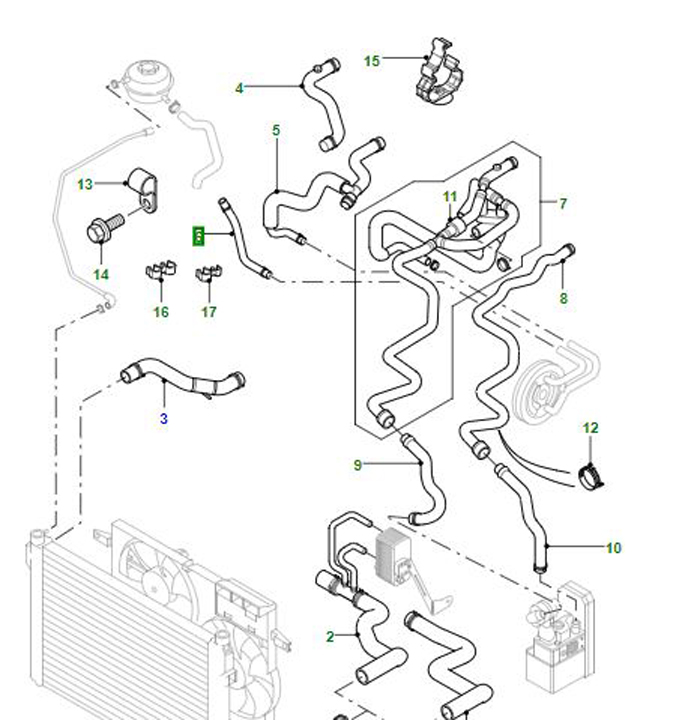 HOSE LIFT PUMP TO FILTER > LA              ESR267