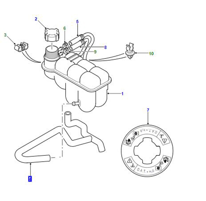 HOSE EXPANSION TANK/FUEL COOLER TD5                 PIH100040