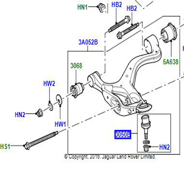 BALL JOINT ASSY LOWER 35MM DIS3-4 RRS              RBK500240