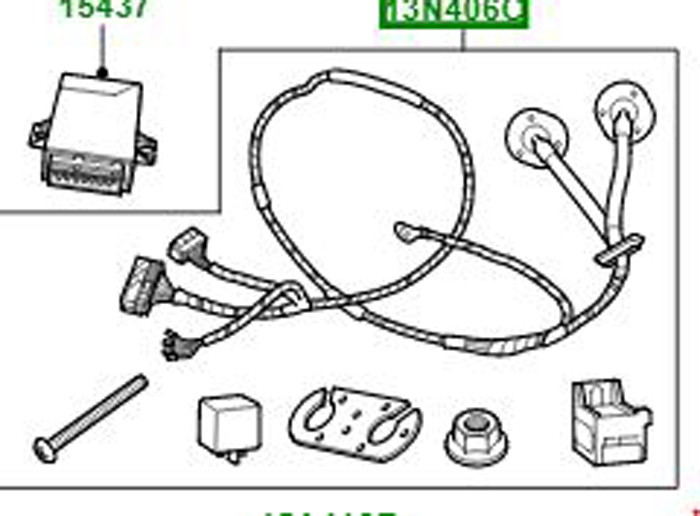 TOW BAR HARNESS 12N / 12S G-CAT              VUH000040