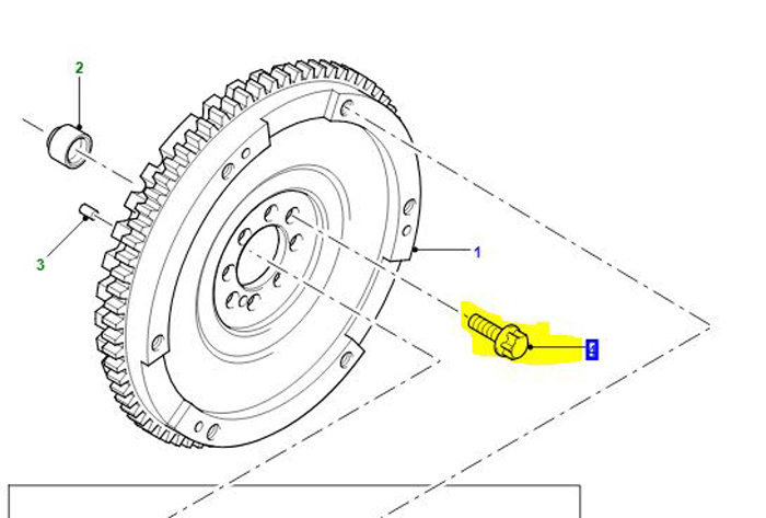 BOLT – FLYWHEEL PUMA ENGINE DEFENDER 2007         LR045965