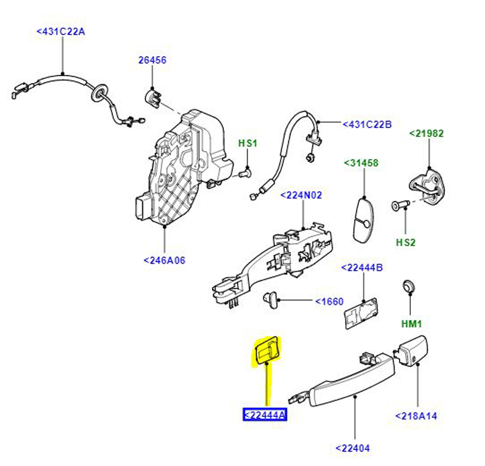 GASKET FRONT DOOR HANDLE DIS3 – RRS            CXE500050